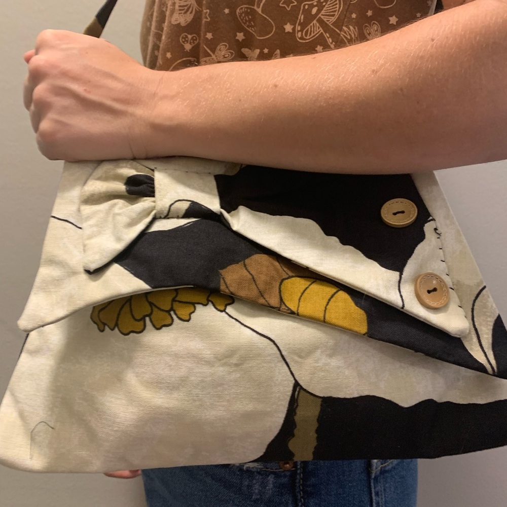 Stylish Cream and Black Women's Bag